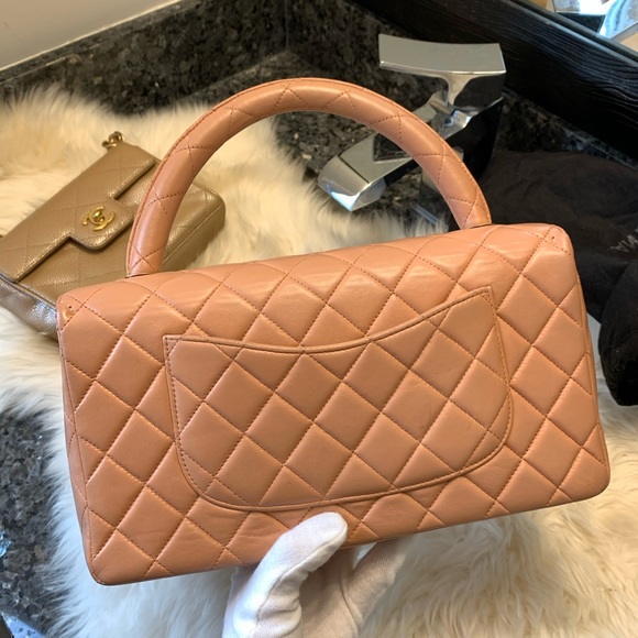 Vintage Chanel Kelly handle bag peach pink - Picture 11 of 13